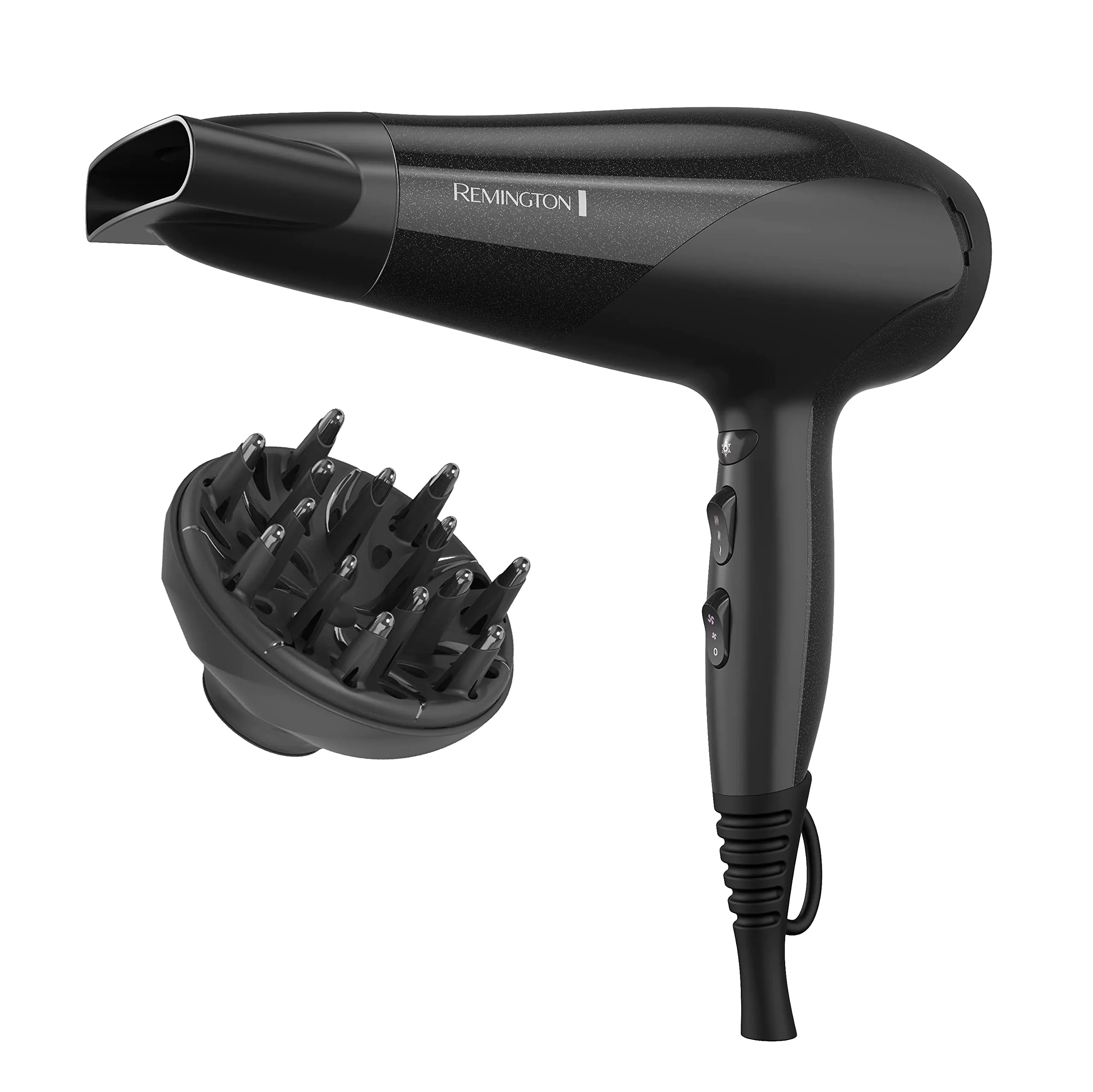 Remington D3190 Damage Protection Hair Dryer with Ceramic + Ionic + Tourmaline Technology Black 3 Piece Set
