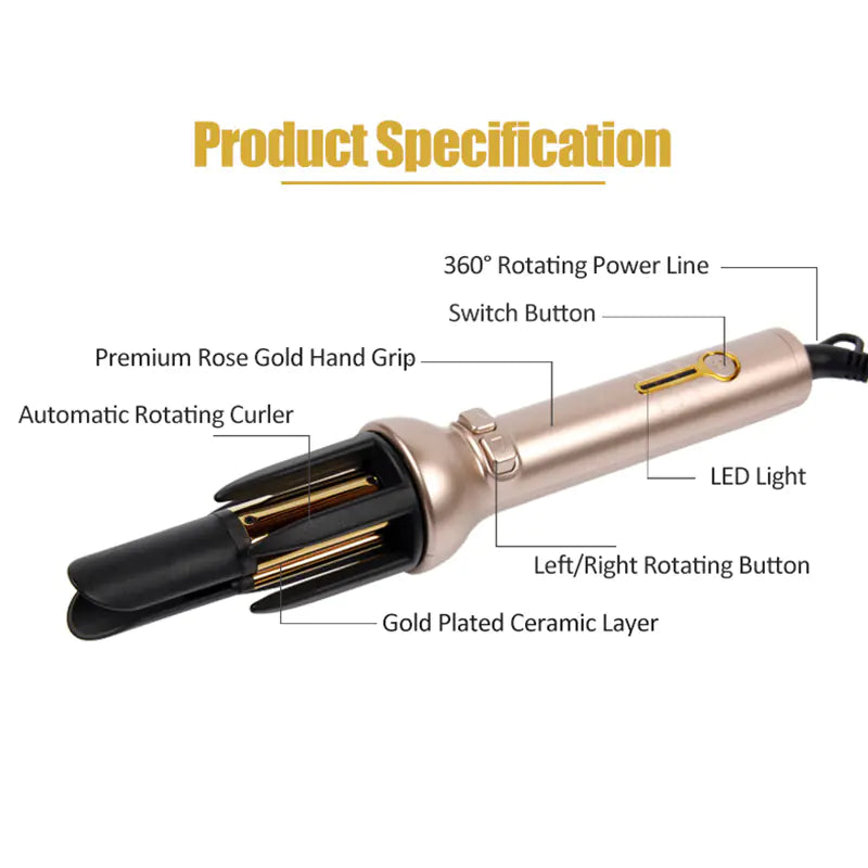 Automatic Curling Iron with Anti-Scald Technology
