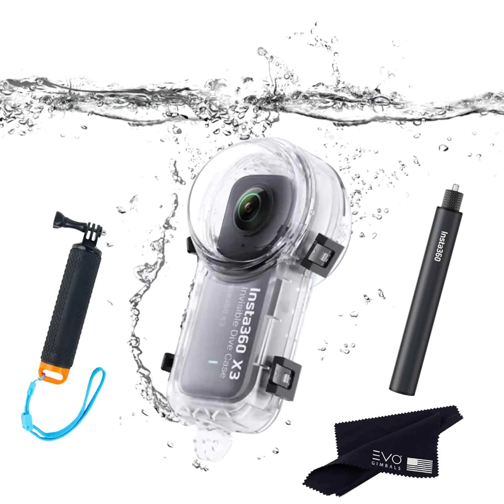 Insta360 X3 Invisible Dive Case with Invisible Selfie Stick (New) - Waterproof Up to 50m (164ft)