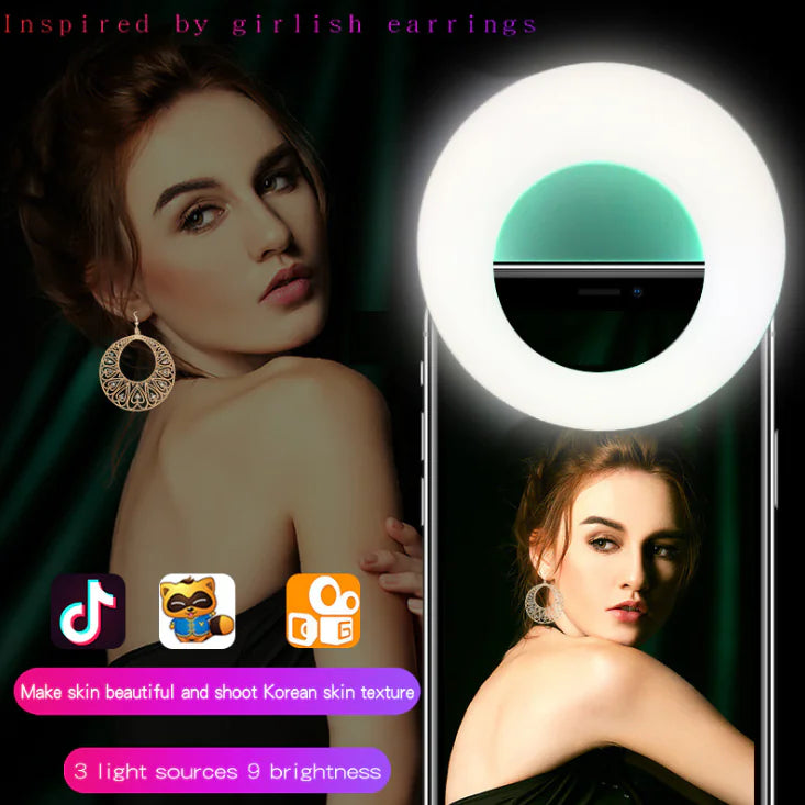 Rechargeable Round Beauty Light